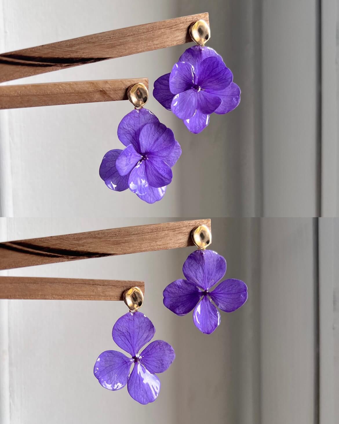 Boucles d'oreilles Caly simple ou double (Or ou Argent)