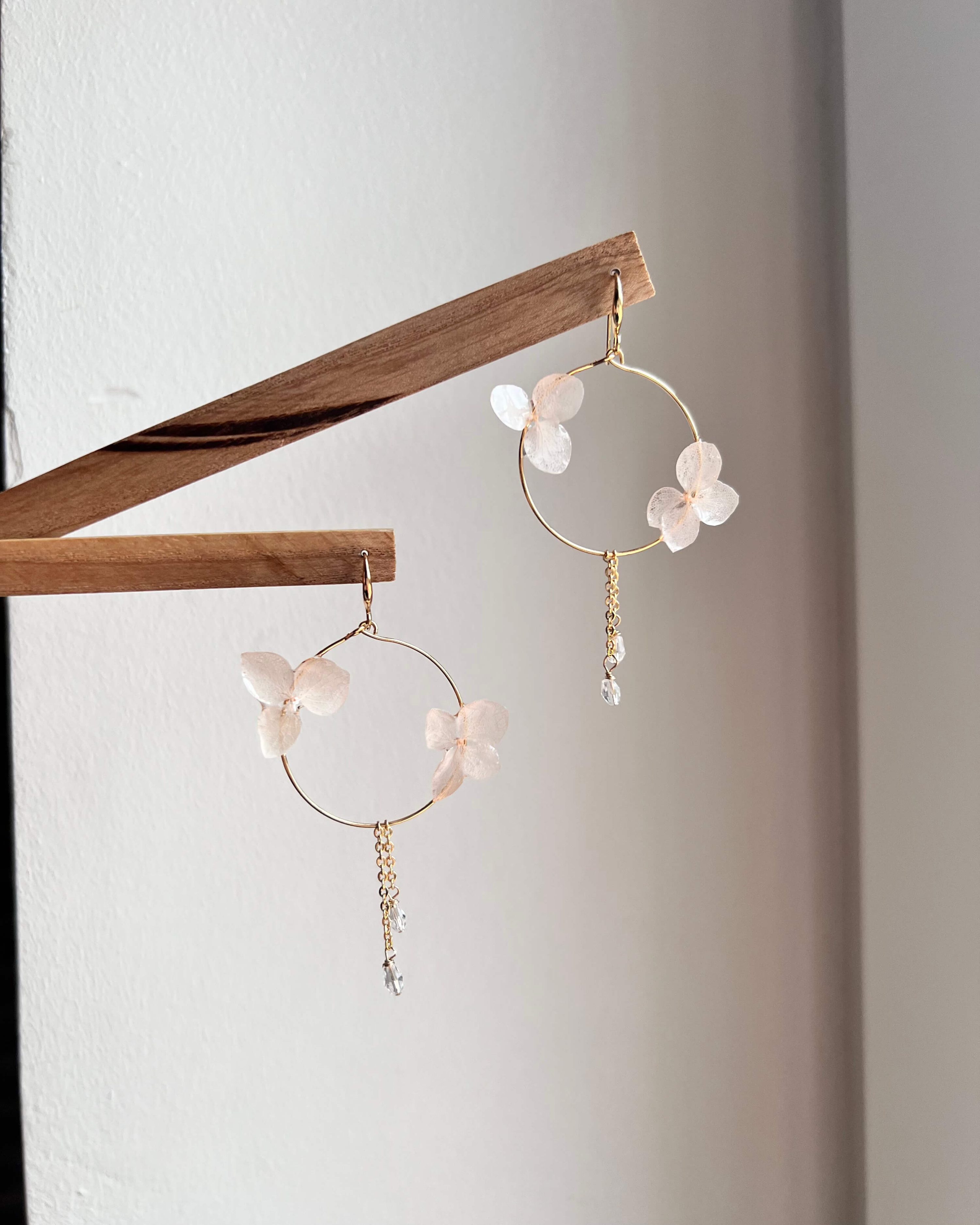 Boucles d'oreilles Rose (Or ou Argent)