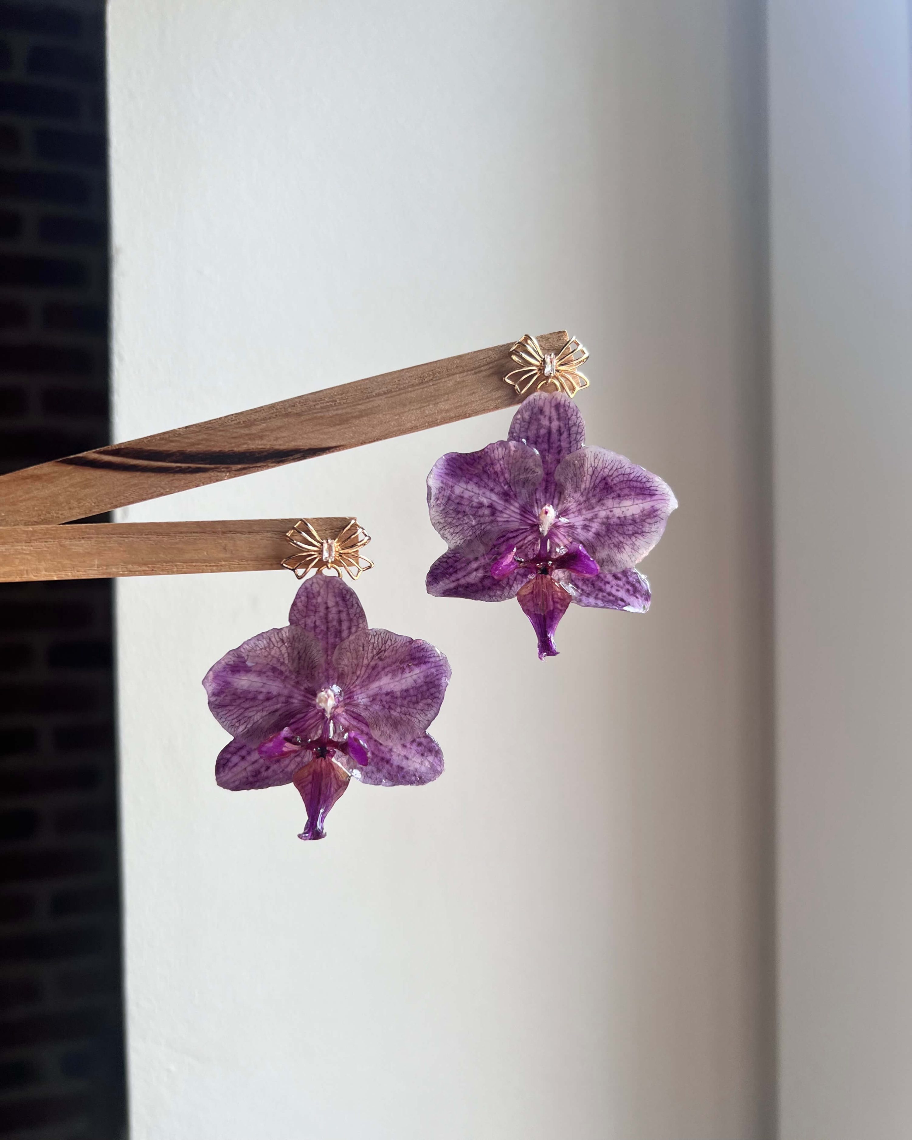 Boucles d'oreilles Violette (Or ou Argent)